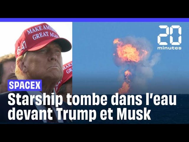 ⁣En présence de Trump et Musk, SpaceX échoue à rattraper sa fusée Starship