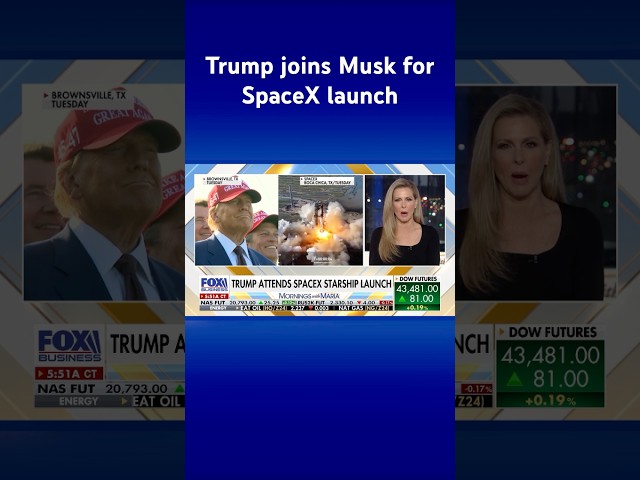 ⁣Trump was all smiles during SpaceX launch with Elon Musk in Texas #shorts