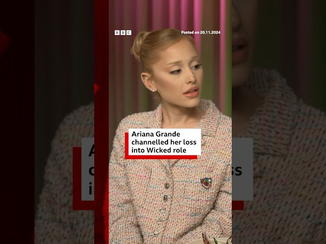 ⁣Ariana Grande channelled her loss into Wicked role. #ArianaGrande #Wicked #BBCNews