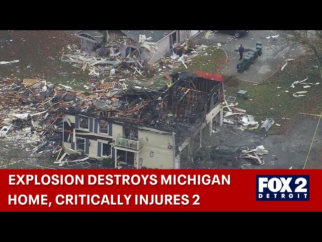 ⁣EXPLOSION destroys Michigan home