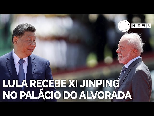 ⁣Lula recebe Xi Jinping no Palácio da Alvorada