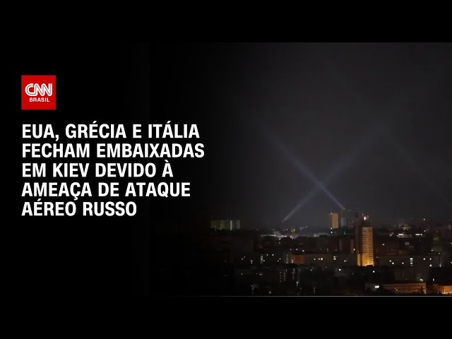 ⁣EUA, Grécia e Itália fecham embaixadas em Kiev devido à ameaça de ataque aéreo russo | LIVE CNN