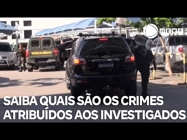 Saiba quais são os crimes atribuídos aos investigados pelo plano de golpe e assassinato