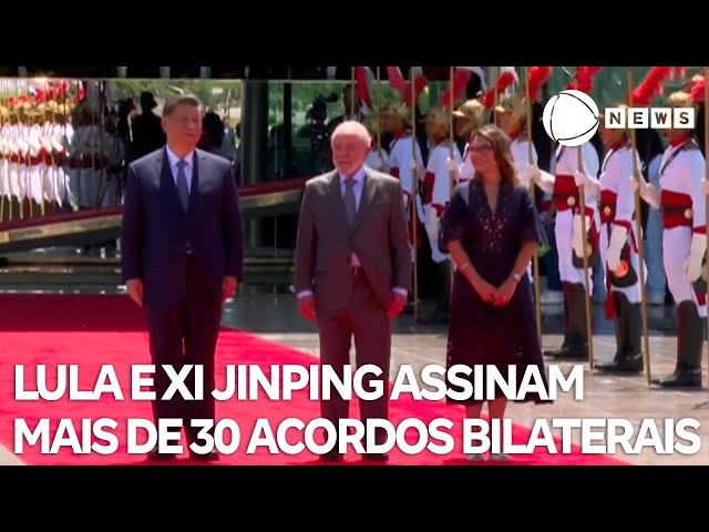 Lula e Xi Jinping assinam mais de 30 acordos bilaterais durante encontro em Brasília