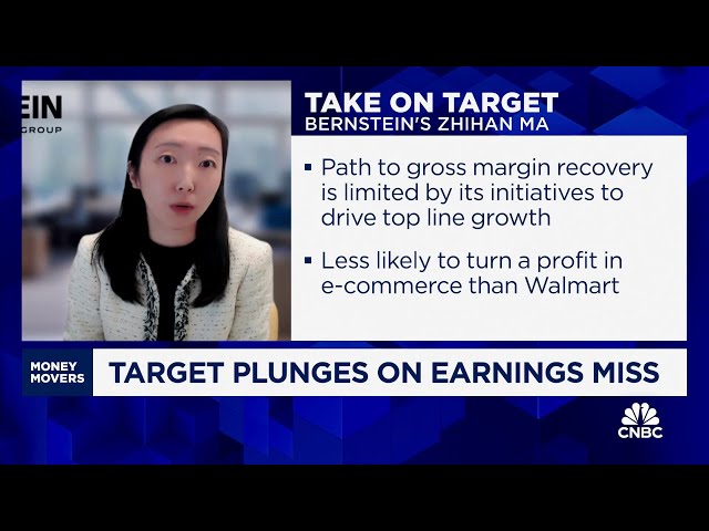 ⁣'Messy quarter' for Target, margin headwinds may continue, says Bernstein's Zhihan Ma