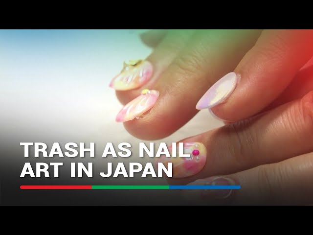 ⁣Japanese nail artist uses trash from the sea in her designs | ABS-CBN News