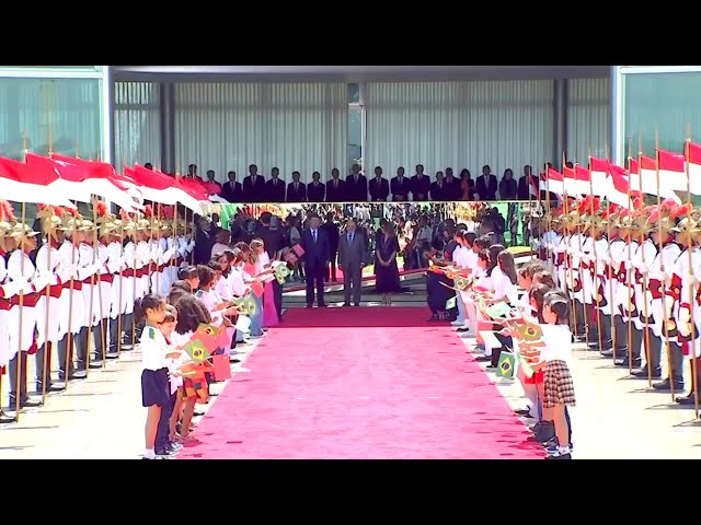 ⁣Chinese folk song performed at Brazil's welcome ceremony for Xi Jinping