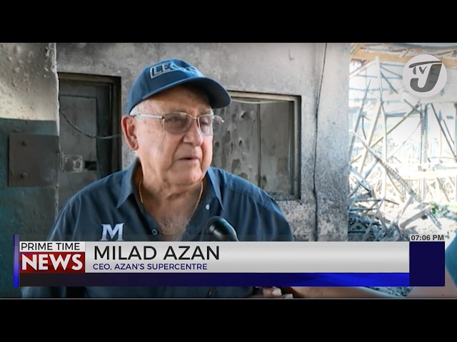 ⁣Big Blaze: Fire Guts Azan's Warehouse, Pure Ice Factory in St. Andrew