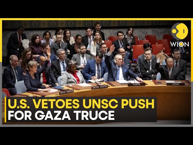 ⁣US Vetoes UN Resolution Demanding Immediate End to Gaza War | Latest English News | WION