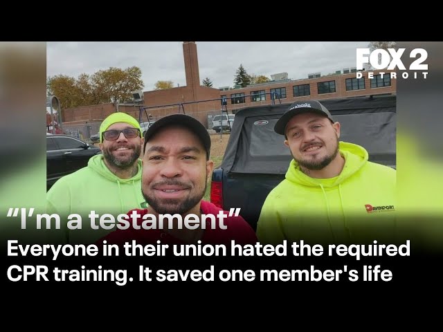 ⁣Union-required CPR training saves man's life