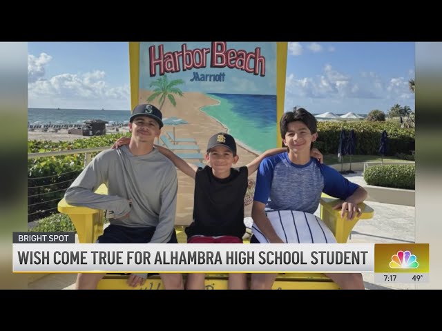 Formula 1 wish comes true for Alhambra High School student