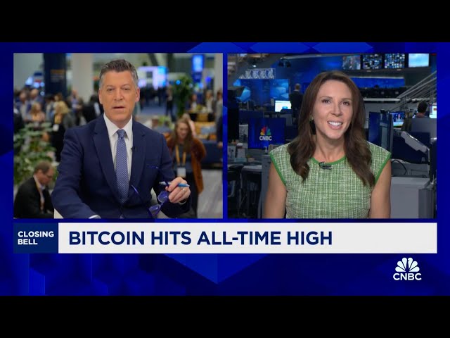 ⁣Bitcoin hits fresh all-time-high as Wall Street launches new ways to bet on bitcoin