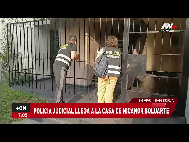 ⁣Policía judicial llega a casa de Nicanor Boluarte tras dictarse 36 meses de prisión preventiva