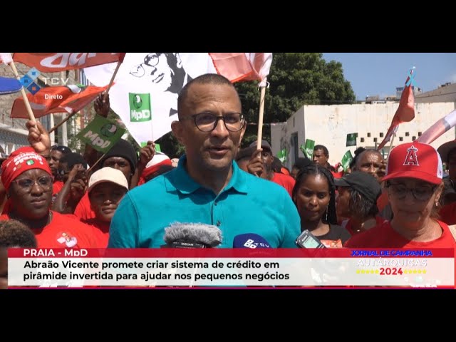 ⁣Abraão Vicente promete criar sistema de crédito em pirâmide invertida para ajudar pequenos negócios