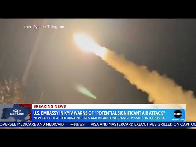 ⁣Ukrainian forces fire U.S.-made long-range missiles into Russia for first time