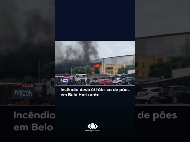 ⁣Incêndio destrói fábrica de pães em Belo Horizonte