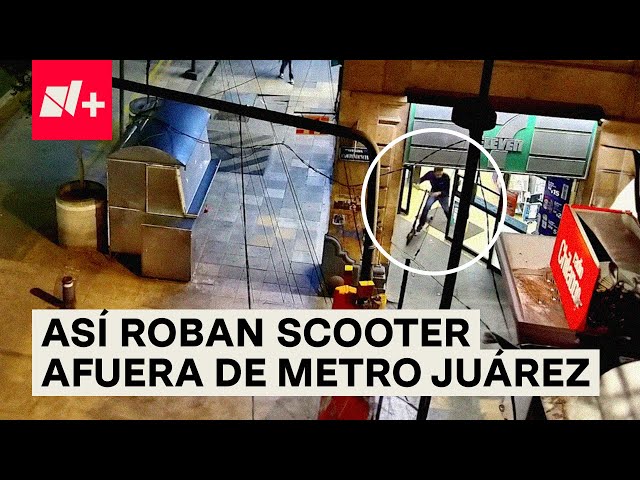 ⁣Atrapan a ladrón que robo un scooter en el Centro Histórico, CDMX - N+