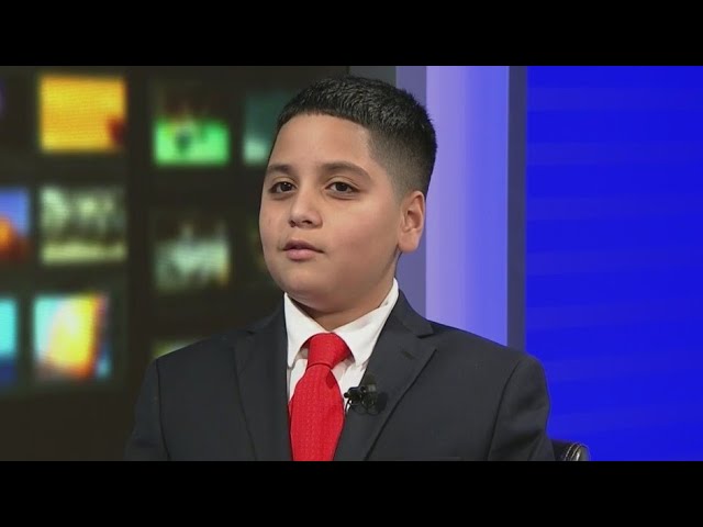 Boy, 12, impresses CBS News Miami staff