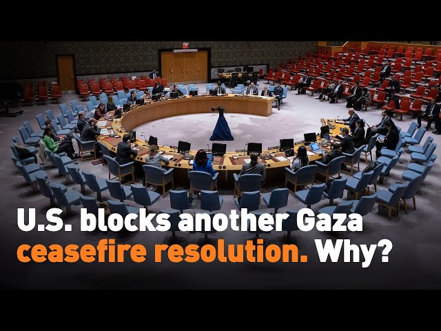 ⁣U.S. blocks another Gaza ceasefire resolution. Why?