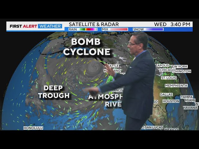 ⁣Mild pattern before Colorado gets a small piece of the Pacific Bomb Cyclone