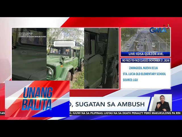 ⁣2 sundalo, sugatan sa ambush sa Basilan | Unang Balita