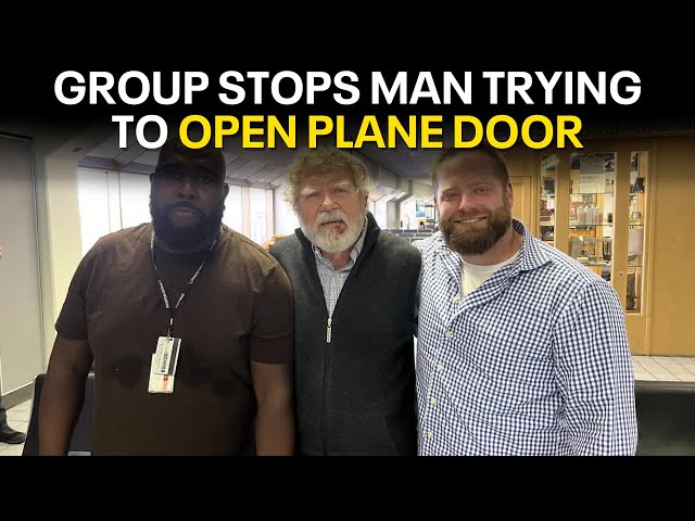 ⁣American Airlines passengers restrain man who tried to open plane door on DFW-bound flight