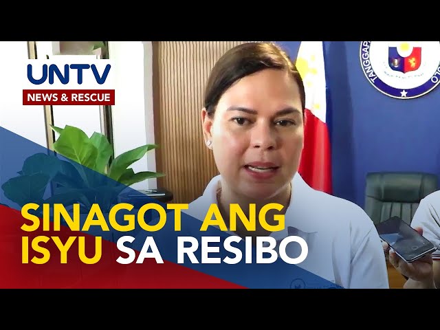 ⁣VP Sara, sinagot ang isyu sa resibo para sa OVP fund use; ‘No comment’ sa P1-M reward ng House panel