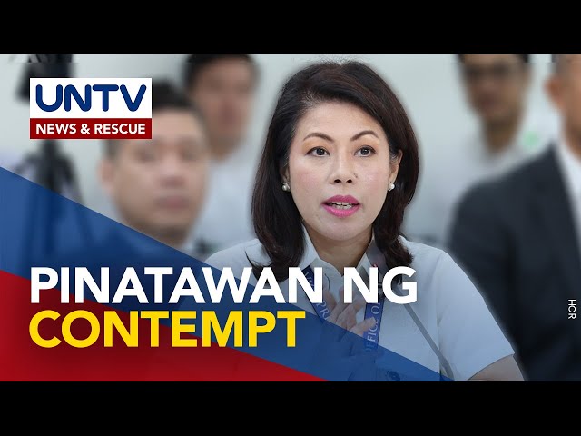 ⁣OVP chief of staff, pinatawan ng contempt; Lagda sa mga resibo, ipapa-verify sa PSA, NBI at PNP