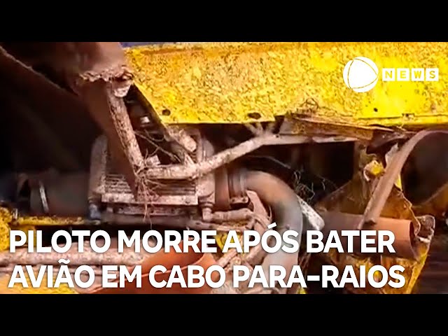 Piloto morre após bater avião em cabo para-raios