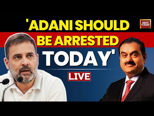 ⁣Rahul Gandhi Speaks On Gautam Adani LIVE | Adani Charged In USA Live | Adani Group Stocks Crash