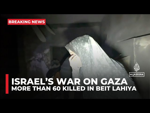 ⁣War on Gaza: More than 60 killed in Israeli attack on residential area in Beit Lahiya