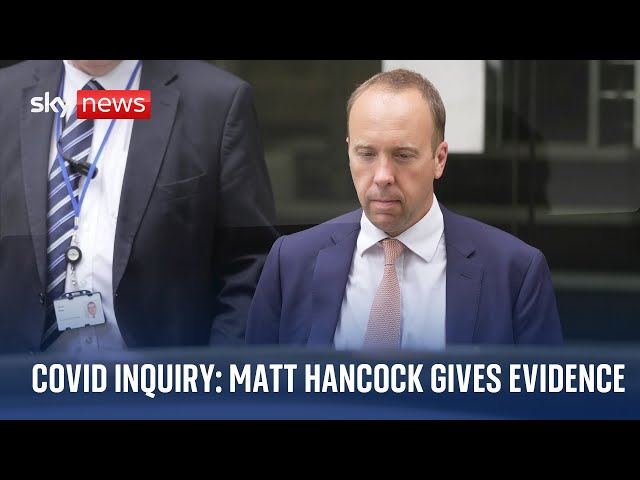 ⁣Watch live: Former Health Sec, Matt Hancock appears before the COVID-19 public inquiry