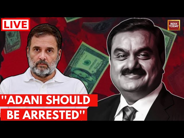 ⁣Gautam Adani Bribery Scandal LIVE Updates: Rahul Gandhi On Adani | Adani Group Tirmoil |Adani Shares