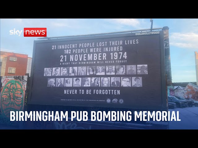 ⁣Birmingham pub bombing memorial service marking the 50th anniversary