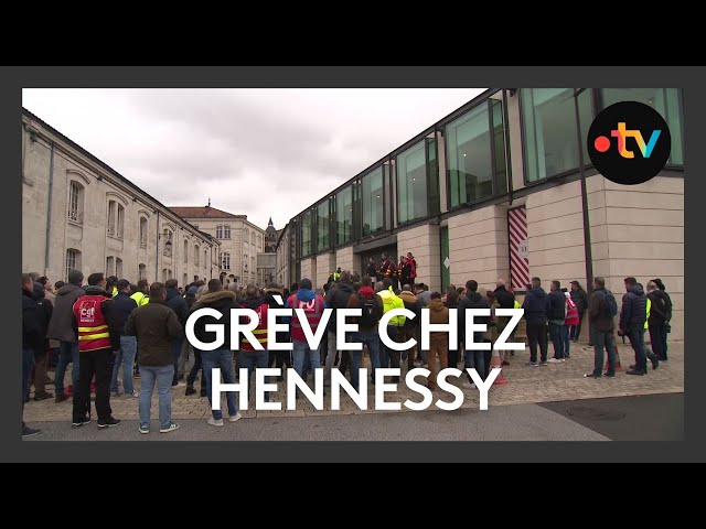 ⁣Mouvement de grève chez Hennessy à Cognac