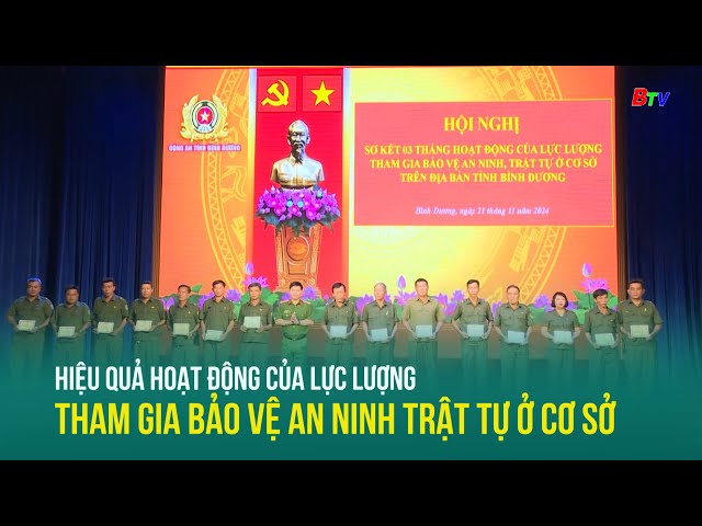 ⁣Hiệu quả hoạt động của Lực lượng tham gia bảo vê An ninh trật tự ở cơ sở