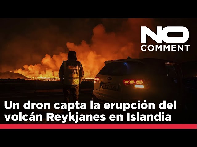 ⁣NO COMMENT: Las impresionantes imágenes de la erupción del volcán Reykjanes de Islandia