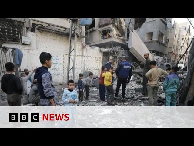 ⁣Dozens reportedly killed in Israeli strikes on northern Gaza | BBC News