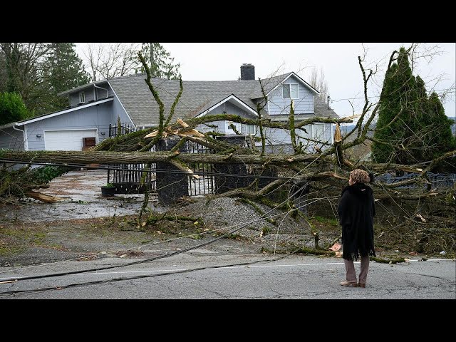 ⁣2 killed, power still out for thousands as bomb cyclone hits Washington, Oregon and California