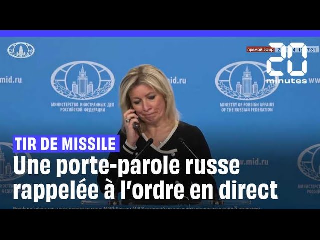 ⁣Une porte-parole russe appelée en direct pour ne pas commenter un tir de missile en Ukraine