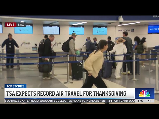 ⁣TSA expects record air travel for Thanksgiving