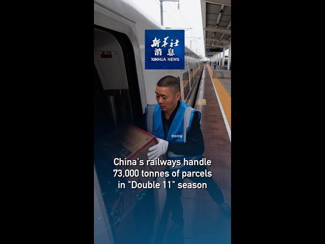 ⁣Xinhua News | China's railways handle 73,000 tonnes of parcels in "Double 11" season