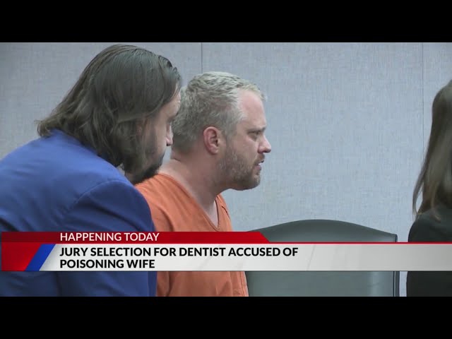 ⁣Jury selection begins for dentist accused of poisoning his wife