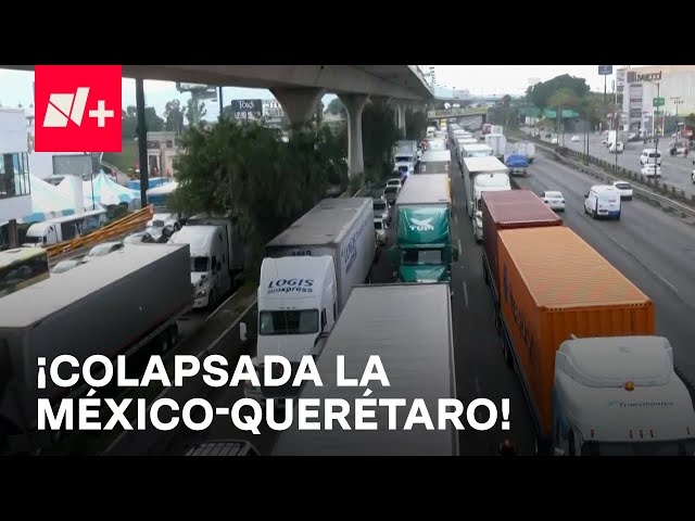 ⁣Suman 20 horas de caos vial por accidente en la autopista México-Querétaro - Despierta