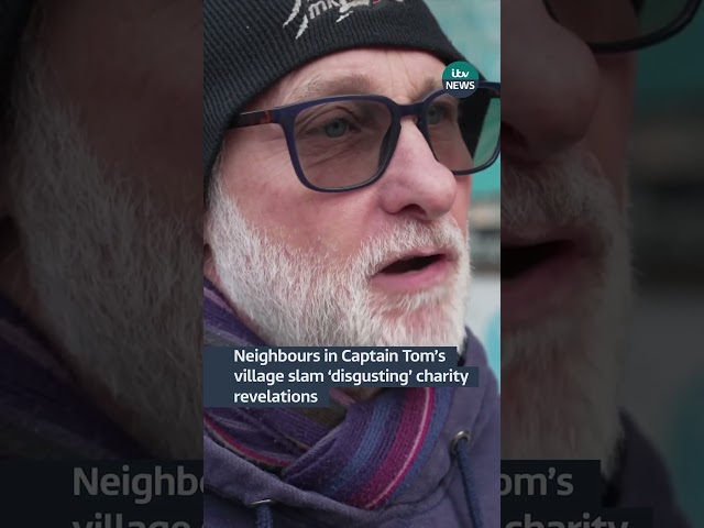 ⁣Neighbours in Captain Tom's village slam 'disgusting' charity revelations #itvnews #s