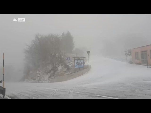 ⁣Modena, prima nevicata sulle montagne dell'Appennino