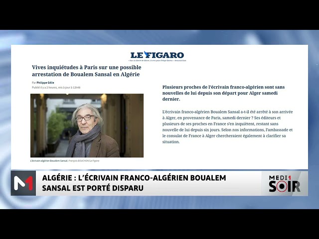 ⁣Algérie : L´écrivain franco-algérien Boualem Sansal porté disparu