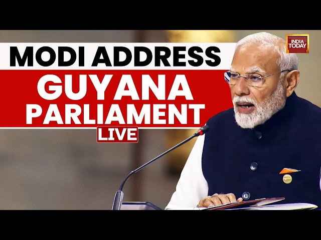 ⁣PM Modi Speech Live From Guyana Parliament |PM Modi addresses special session of Guyanese Parliament