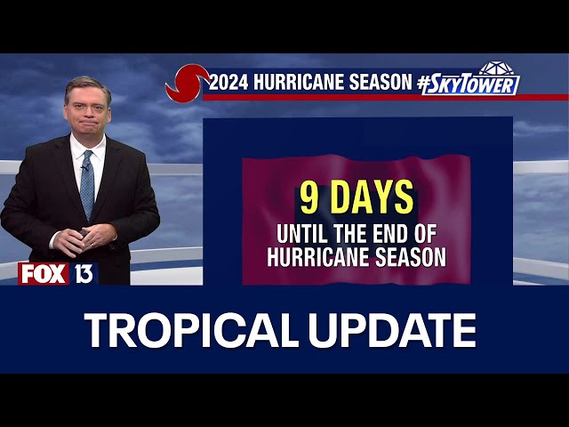 ⁣Tropics quiet as hurricane season comes to an end