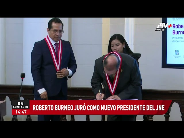 ⁣Roberto Burneo juró como nuevo presidente del Jurado Nacional de Elecciones